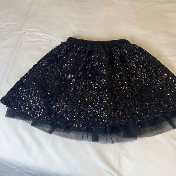 Girls' Black Sequin and Tule Skirt - Picture 1 of 9